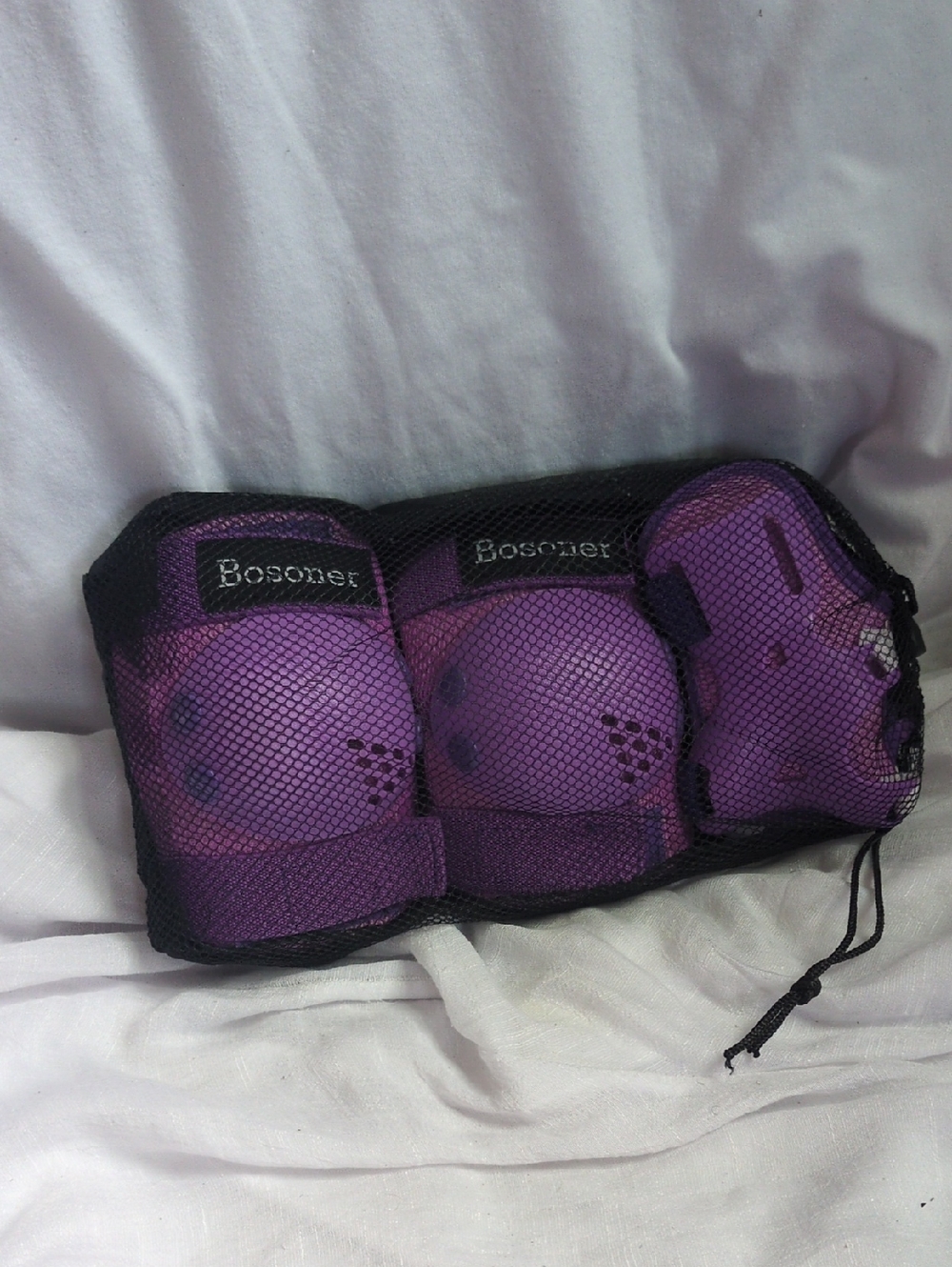 Bosoner Purple Protective Knee & Elbow Pad Set